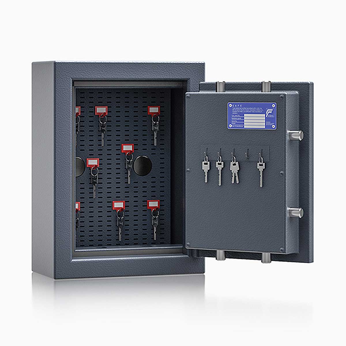 Schlüsseltresor safe4key I - Größe 0 / 440x330x165 / 5 + SHP *** / 30kg / 157000  / Klasse 1  EN 1143-1, ECB•S / RAL7024 / Elektronik STELLAR Basic 