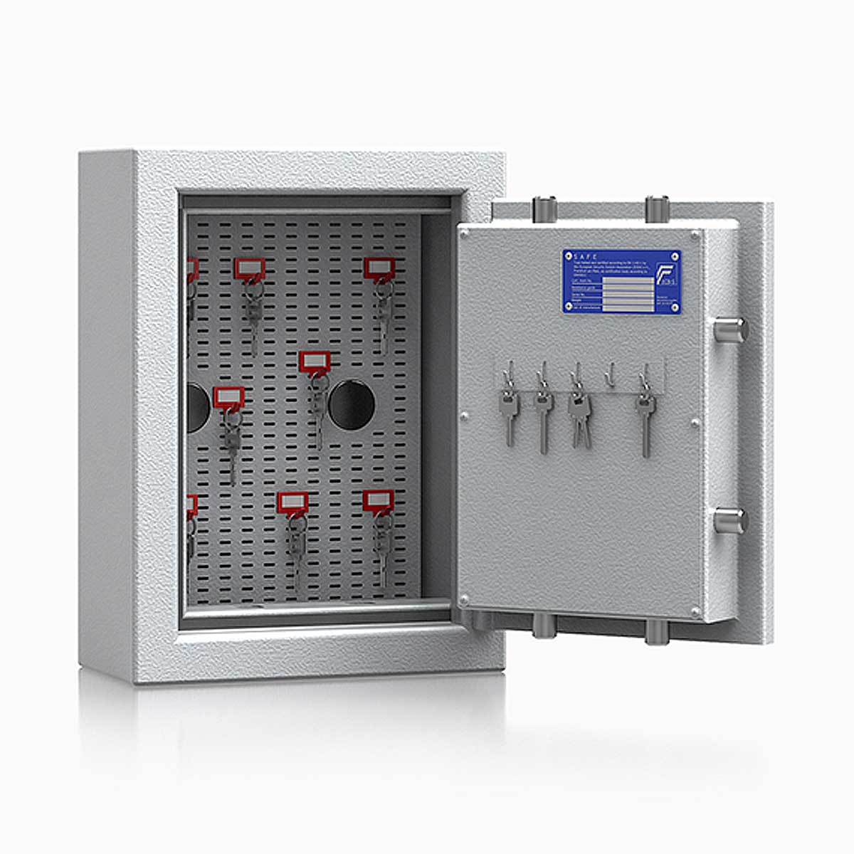 Schlüsseltresor safe4key I - Größe 0 / 440x330x165 / 5 + SHP *** / 30kg / 157000  / Klasse 1  EN 1143-1, ECB•S / RAL7035 / Elektronik STELLAR Basic 