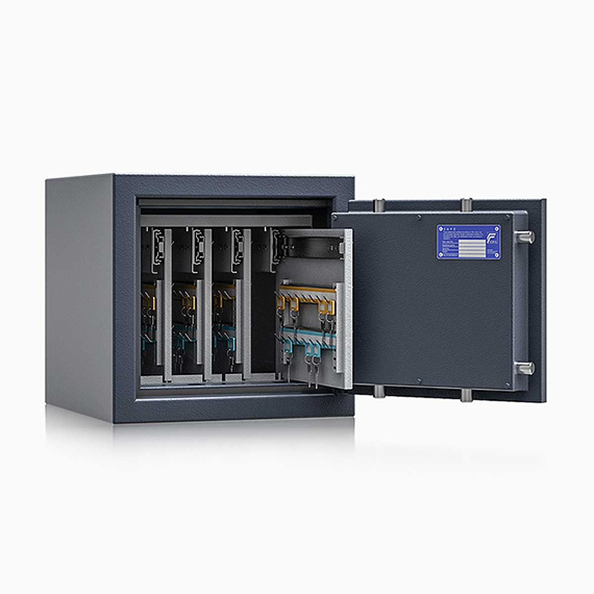 Schlüsseltresor safe4key I - Größe 2 / 400x420x420 / 160 Haken / 67kg / 157002  / Klasse 1  EN 1143-1, ECB•S / RAL7024