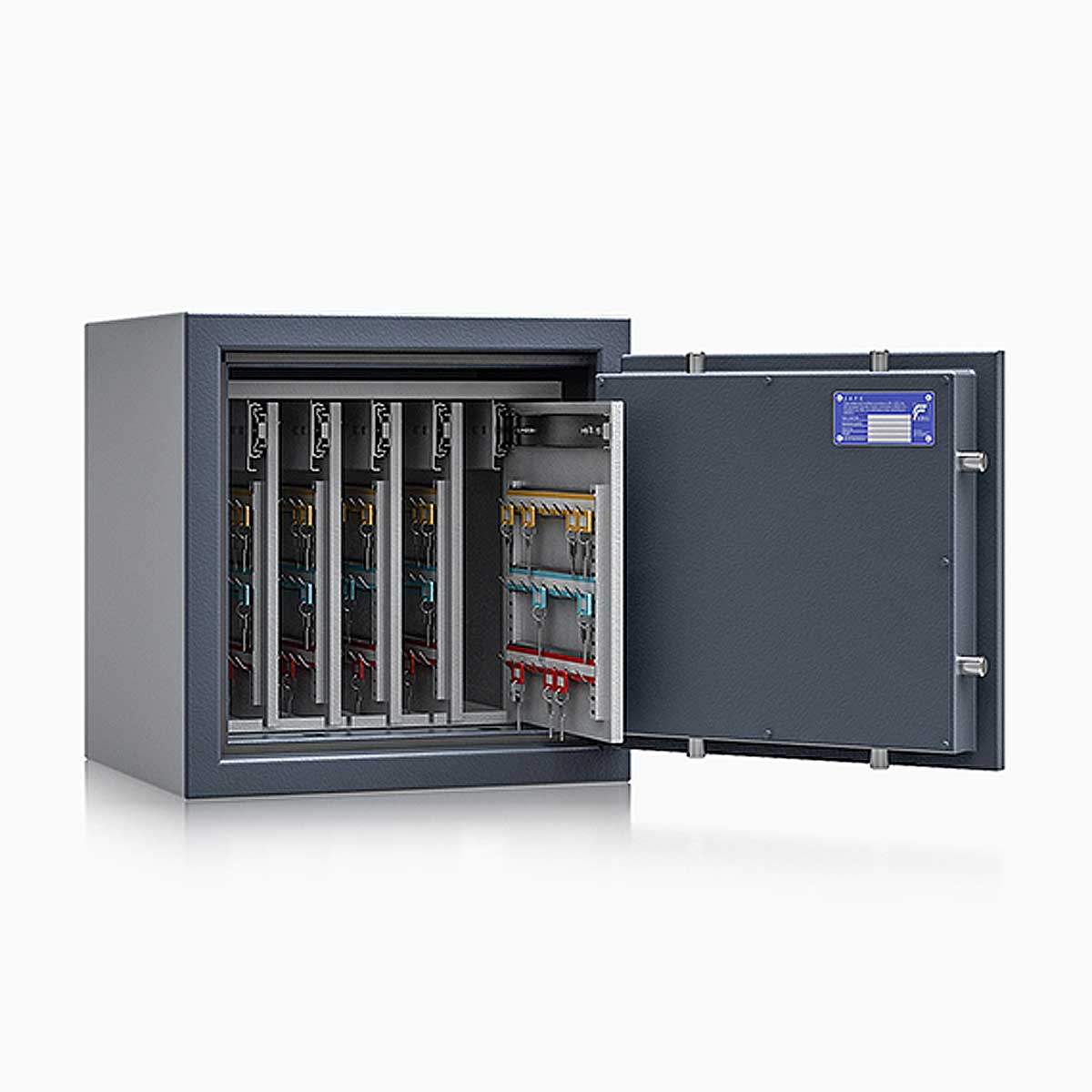 Schlüsseltresor safe4key I - Größe 3 / 500x500x420 / 280 Haken / 88kg / 157004  / Klasse 1  EN 1143-1, ECB•S / RAL7024 / Elektronik STELLAR  Basic 