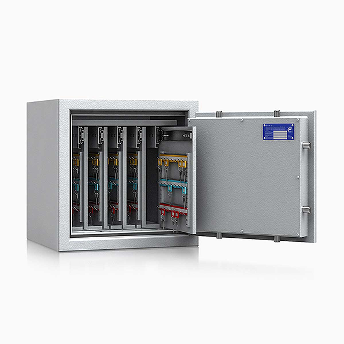 Schlüsseltresor safe4key I - Größe 3 / 500x500x420 / 280 Haken / 88kg / 157004  / Klasse 1  EN 1143-1, ECB•S / RAL7035 / Elektronik STELLAR Basic 