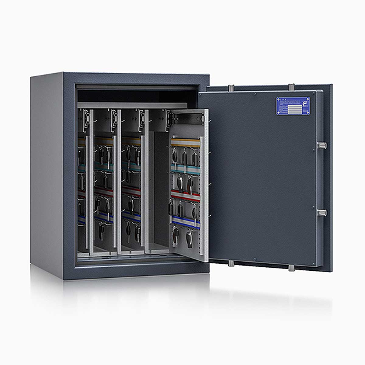 Schlüsseltresor safe4key I - Größe 4 / 650x500x420 / 192 Haken / 107kg / 157008 DIN R / Klasse 1  EN 1143-1, ECB•S / RAL7024