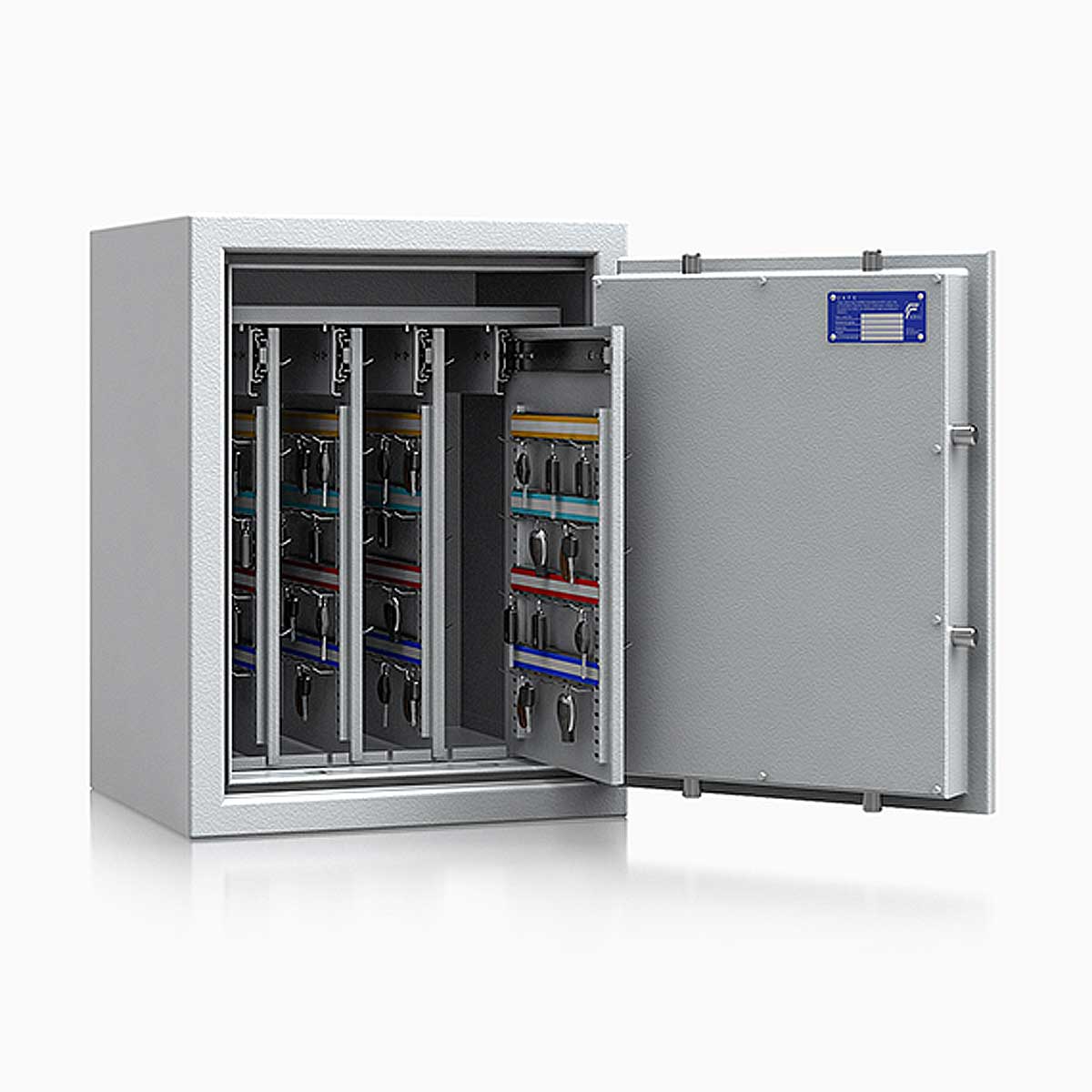 Schlüsseltresor safe4key I - Größe 4 / 650x500x420 / 192 Haken / 107kg / 157008  / Klasse 1  EN 1143-1, ECB•S / RAL7035 / Elektronik STELLAR  Basic 