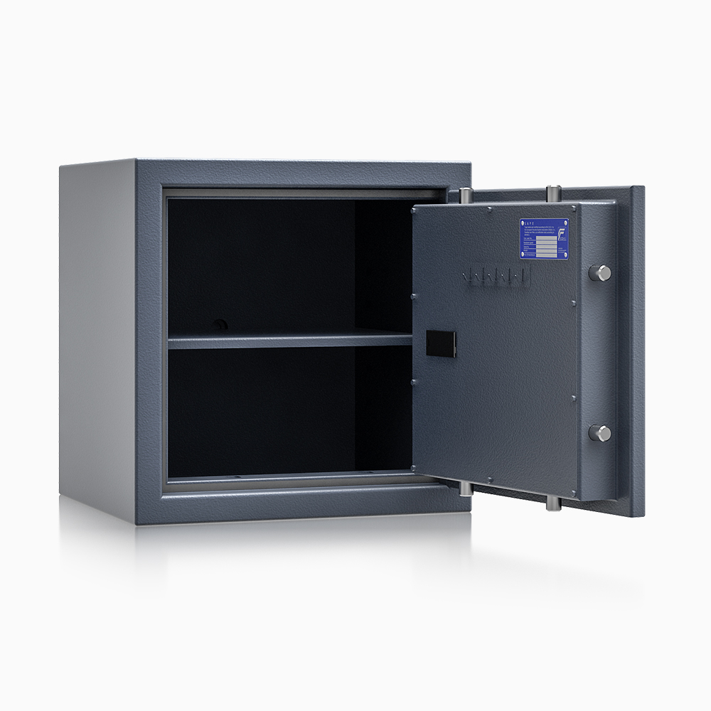 Wertschutzschrank save4ever I - 2 / 500x500x420 / 71kg / 402002 Klasse 1 nach EN 1143-1 - ECB•S / RAL7035 / Elektronik STELLAR  Basic  / 