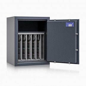 Schlüsseltresor safe4key I - Größe 4 / 650x500x420 / 280 Haken / 1 Fachboden / 102kg / 157007  / Klasse 1  EN 1143-1, ECB•S / RAL7024 / Elektronik STELLAR  Basic 