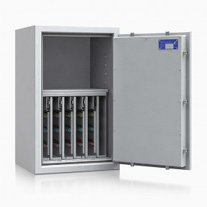 Schlüsseltresor safe4key I - Größe 5 / 800x500x420 / 280 Haken / 1 Fachboden / 117kg / 157009 DIN R / Klasse 1  EN 1143-1, ECB•S / RAL7035