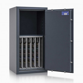 Schlüsseltresor safe4key I - Größe 6 / 1000x500x420 / 440 Haken / 1 Fachboden / 142kg / 157013 DIN R / Klasse 1  EN 1143-1, ECB•S / RAL7024