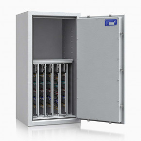 Schlüsseltresor safe4key I - Größe 6 / 1000x500x420 / 440 Haken / 1 Fachboden / 142kg / 157013 DIN R / Klasse 1  EN 1143-1, ECB•S / RAL7035