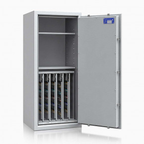 Schlüsseltresor safe4key I - Größe 7 / 1150x500x420 / 440 Haken / 2 Fachböden / 157kg / 157017 DIN R / Klasse 1  EN 1143-1, ECB•S / RAL7035