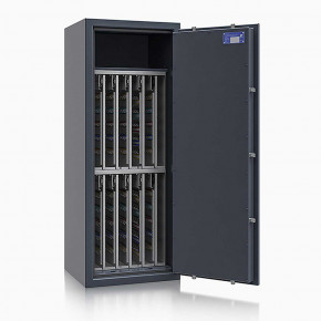 Schlüsseltresor safe4key I - Größe 8 / 1300x500x420 / 880 Haken / 1 Fachboden / 194kg / 157021 DIN R / Klasse 1  EN 1143-1, ECB•S / RAL7024