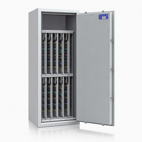 Schlüsseltresor safe4key I - Größe 8 / 1300x500x420 / 880 Haken / 1 Fachboden / 194kg / 157021 DIN R / Klasse 1  EN 1143-1, ECB•S / RAL7035