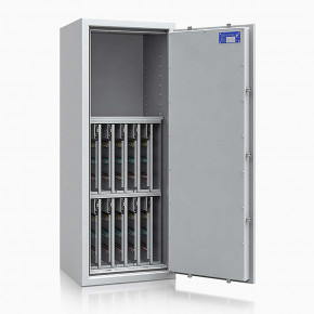 Schlüsseltresor safe4key I - Größe 8 / 1300x500x420 / 560 Haken / 1 Fachboden / 184kg / 157024 DIN R / Klasse 1  EN 1143-1, ECB•S / RAL7035